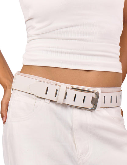 HOTWomens Genuine Leather Belt for Jeans Pants Width 1.57" Western Cowgirl Wide Belts for Ladies with Gift Box