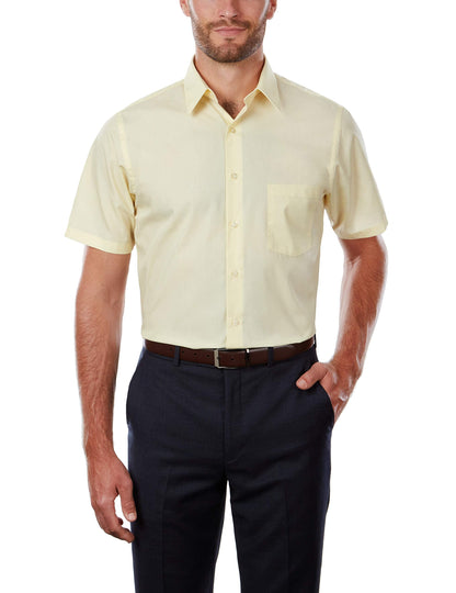 HOTVan Heusen Men's Short Sleeve Dress Shirt Regular Fit Poplin Solid