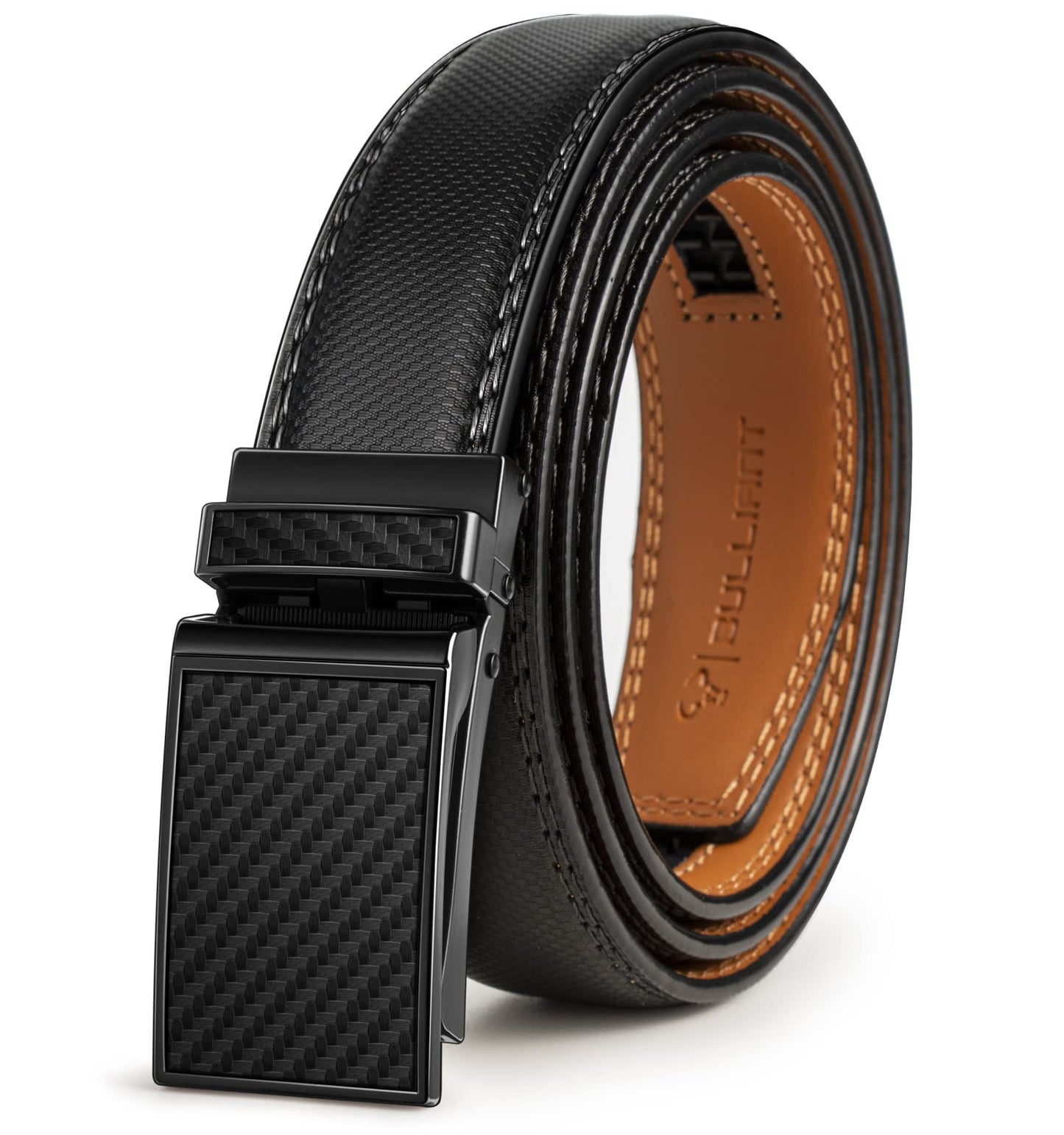 HOTBULLIANT Men's Belt,Brand Ratchet Belt Of Genuine Leather For Gift Men Dress,Size Customized