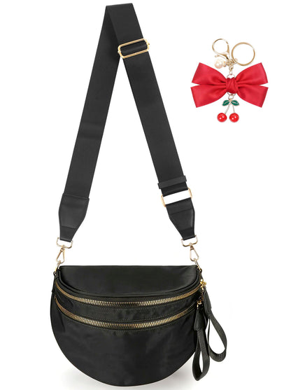 HOTBum Bag Crossbody Bag for Women | Spacious Bum Bags | Nylon Crossbody Fanny Packs | Leopard Purse Belt Wallet (Colour Bum Bag-Brown Leopard)