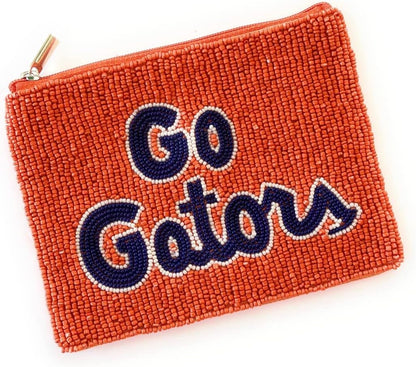 HOTGo Gators Beaded Coin Purse, Beaded Coin Pouch, Small Wallets, Coin Purse, Graduation Gifts