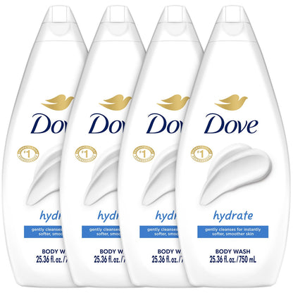 HOTDove 24hr Lotion Body Wash Sensitive Skin with Pump, 30.6 oz | Hypoallergenic body wash with MicroMoisture technology for 24-hour hydration and soft skin