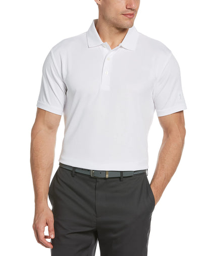 HOTPGA Tour Men's Airflux Solid Mesh Short Sleeve Classic Golf Polo Shirt