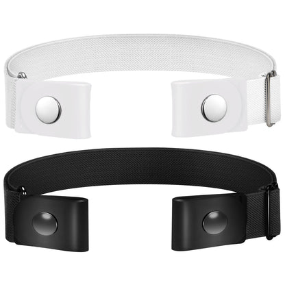 HOTTOURZOO Belts for Women/Men Buckle Free Elastic Belt Invisible No Buckle Stretch Waist Belt For Jean Pants,Dresses,No Bulge