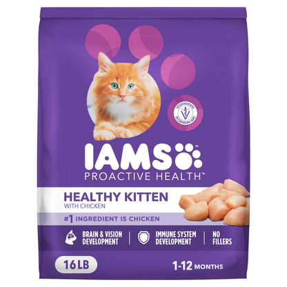 HOTIAMS Proactive Health Healthy Kitten Dry Cat Food, Chicken, 3.5 lb | Veterinarian-recommended, real chicken #1 ingredient, Omega-3 DHA & taurine, supports digestion, skin health, immune system