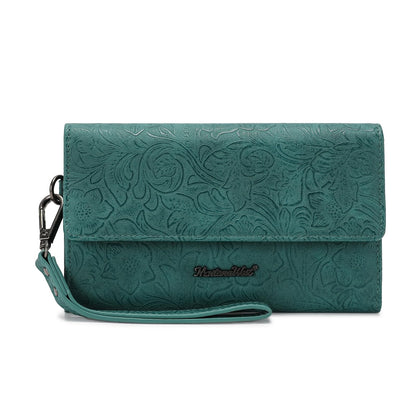 HOTMontana West Women Wallet Trifold Large Capacity Phone Wristlet Travel Credit Card Cash Wallets with Coin Purse and Wrist Strap