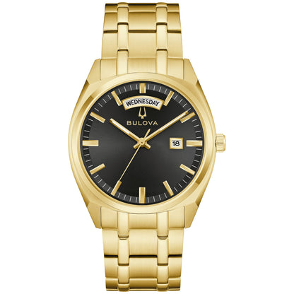 HOTBulova Men's Classic Dress Surveyor 2-Hand Day/Date Quartz Watch, Luminous Hands, 39mm