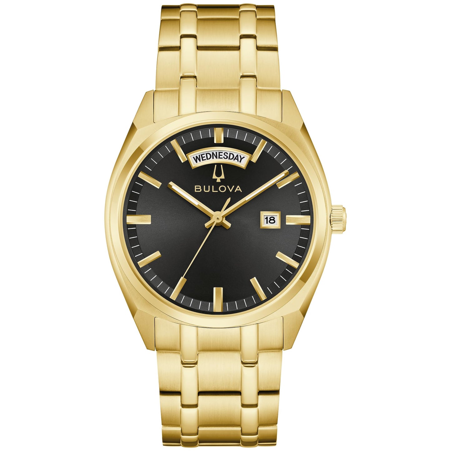 HOTBulova Men's Classic Dress Surveyor 2-Hand Day/Date Quartz Watch, Luminous Hands, 39mm