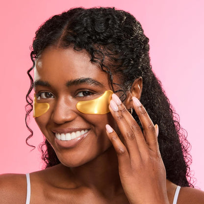 HOTgrace & stella Award Winning Under Eye Mask - Birthday Gifts for Women - Gel Eye Patches for Dark Circles, Puffy Eyes, Undereye Bags - Gifts for Mom - Vegan Self Care (24 Pairs, Gold)