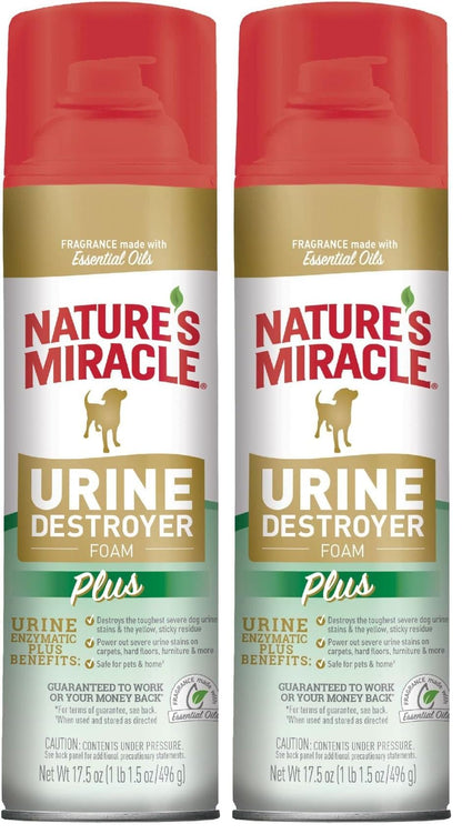 HOTNature's Miracle Urine Destroyer Plus for Dogs, Enzymatic Formula for Severe Dog Urine Stains, 32 oz