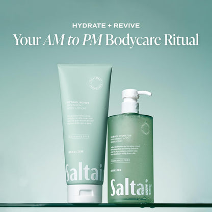 HOTSaltair Hyaluronic Acid Body Serum – Hydrating Body Lotion for Smoother Looking Skin – Sheer Gel Moisturizer with Sodium Hyaluronate & Red Algae – Fragrance-Free HA Hydrator – 13oz Pump Bottle