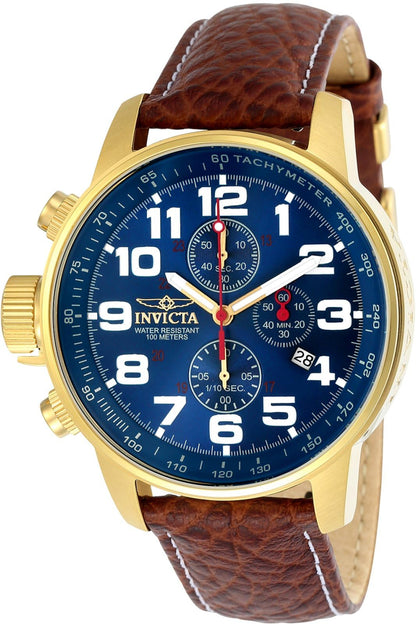 HOTInvicta Men's I-Force Left Handed Quartz Watch with Leather Strap