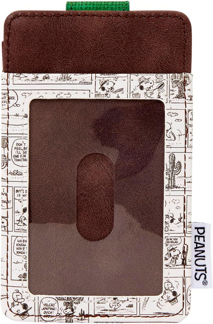 HOTLoungefly Peanuts: Spike - Desert Card Hold with Cactus Clip - 3 Card Slots and 1 Clear ID Slot - Collectible Wallets