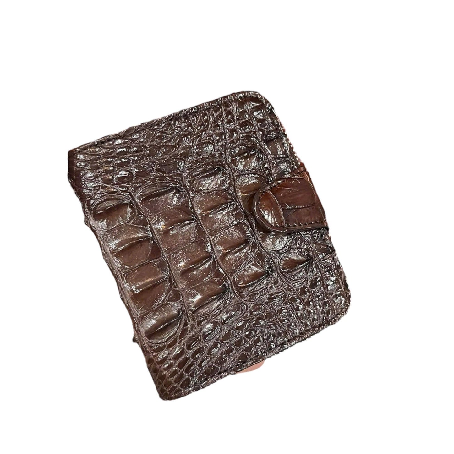 HOTGenuine Alligator Leather Minimalist Wallets Credit Card Holder for women's (Red)