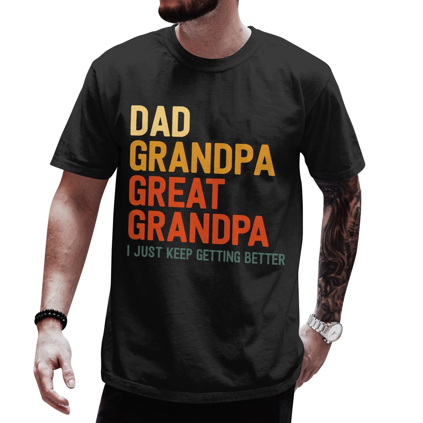 HOTDad Grandpa Great Grandpa Shirt - Father's Day Tshirt for Men - Father Day Dad Shirts - Christmas Dads Shirt