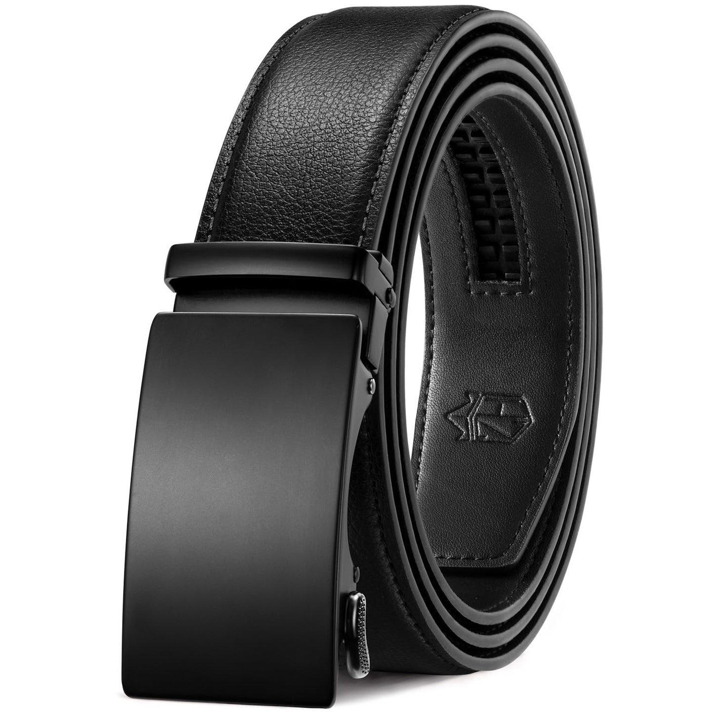 HOTZitahli Belt Men,Leather Ratchet Belt for Men Dress Casual Every Day with Adjustable Buckle,Trim to Fit For Gift