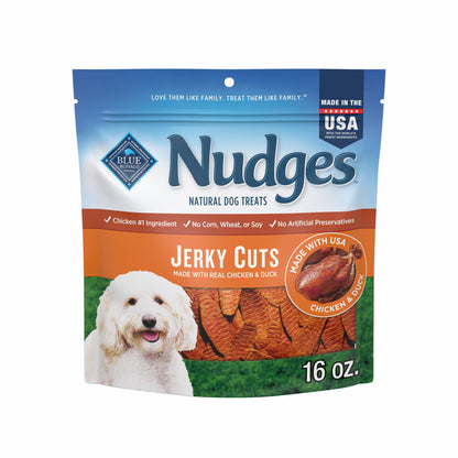 HOTBlue Buffalo Nudges Chicken Jerky Bites Natural Dog Treats, Tender & Meaty Dog Snacks, Healthy Reward or Training Treat, Made in the USA with Real Chicken, No Artificial Preservatives, 16 oz.