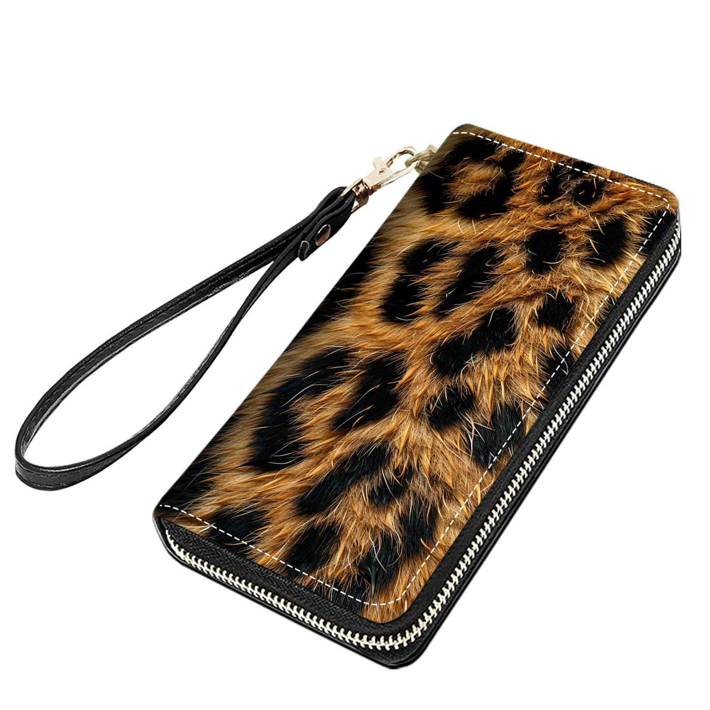 HOTCute Sloth Print Women Large Capacity PU Leather Zip Around Wallet, Multifunctional Clutch Purse for Cash/Card/Coin/Smart Phone