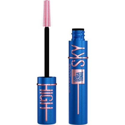 HOTMaybelline Lash Sensational Sky High Waterproof Mascara Makeup, Volumizing, Lengthening, Defining, Curling, Multiplying, Buildable Formula, Very Black, 1 Count