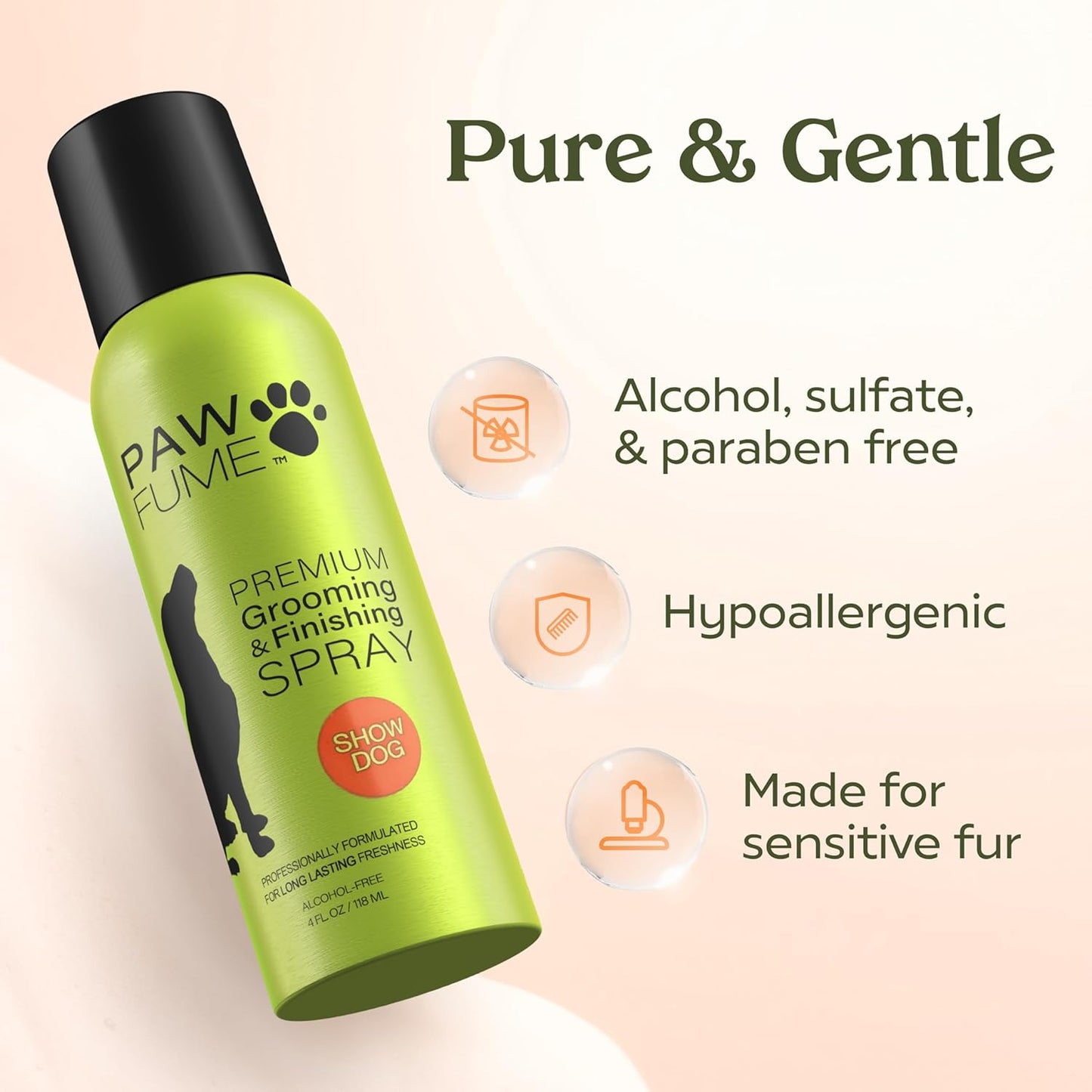 HOTPAWFUME Dog Perfume Spray Long Lasting Scent for Grooming, Show Dog, 1-Pack – Keep Your Pup Fresh All Day – Hypoallergenic, Alcohol-Free, Detangling Formula – Moisturizing Pet Cologne Spray for Dogs
