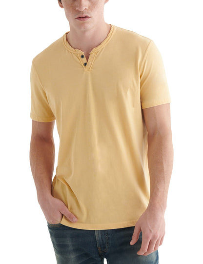 HOTLucky Brand Men's Venice Burnout Notch Neck Tee Shirt