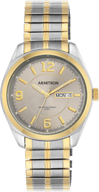HOTArmitron Men's Day-Date Function Expansion Band Watch, 20-4591