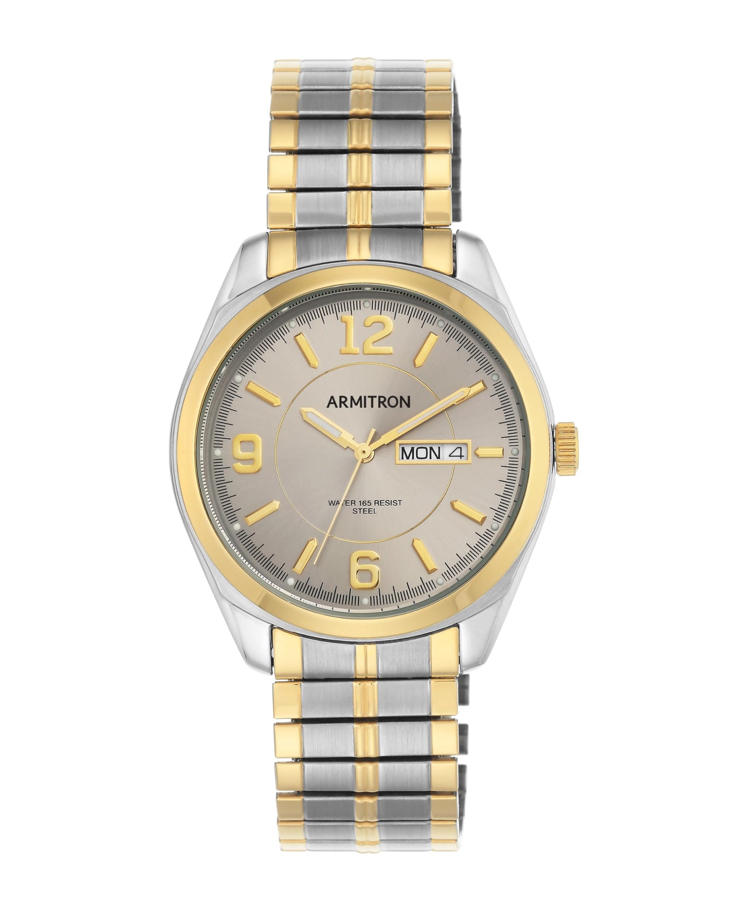 HOTArmitron Men's Day-Date Function Expansion Band Watch, 20-4591