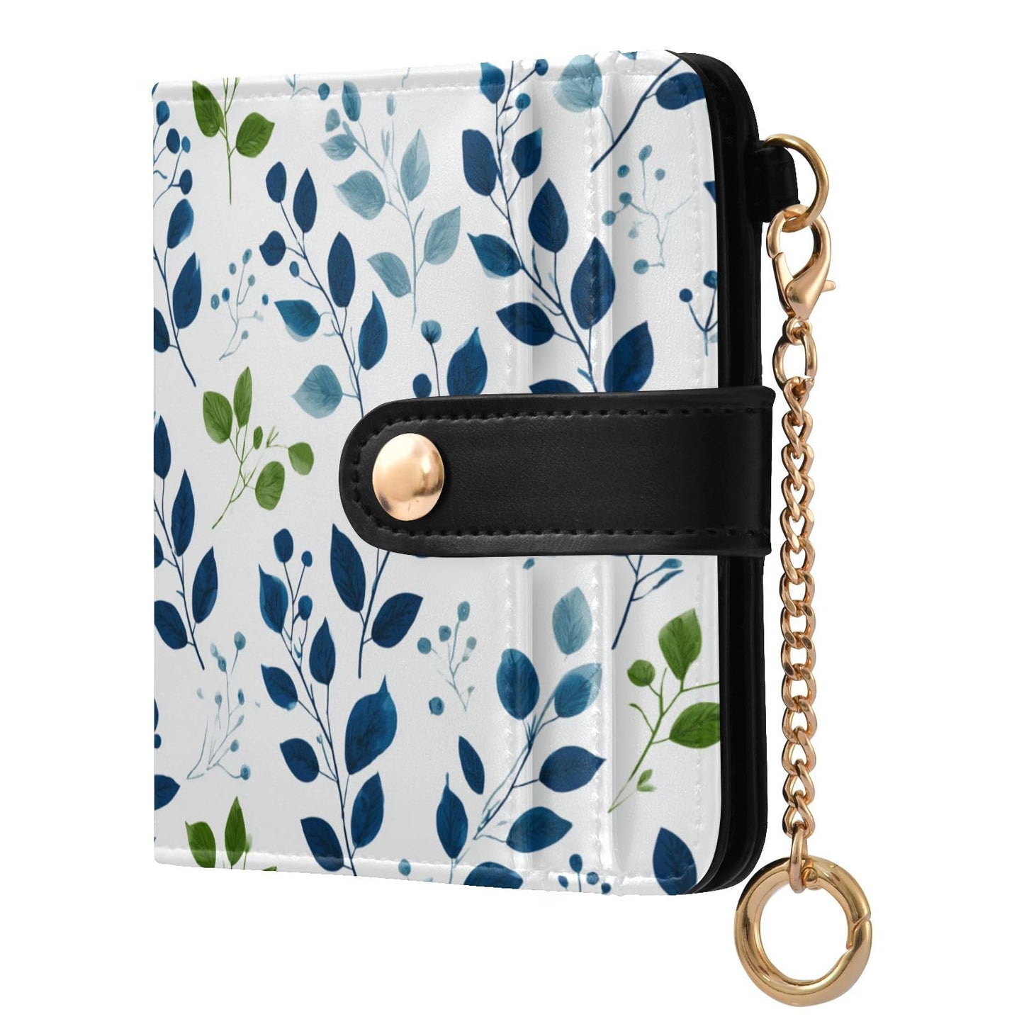 HOTElegant Peonies and Irises Rfid Women Wallet 1 Pack Cute Coin Purse PU Leather Small Wallets Credit Card Holder Bifold Zipper Thin Travel Wallet for Female Ladies Teen Girls Girly