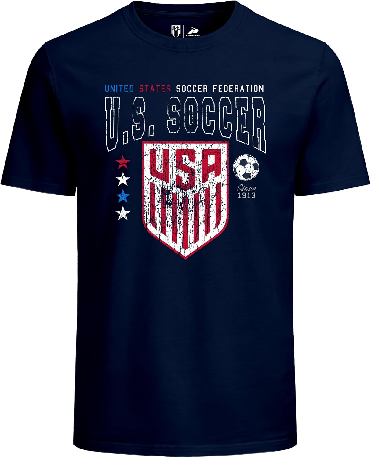 HOTIcon Sports Officially Licensed US Soccer Federation Cotton T-Shirt - Unisex Adult