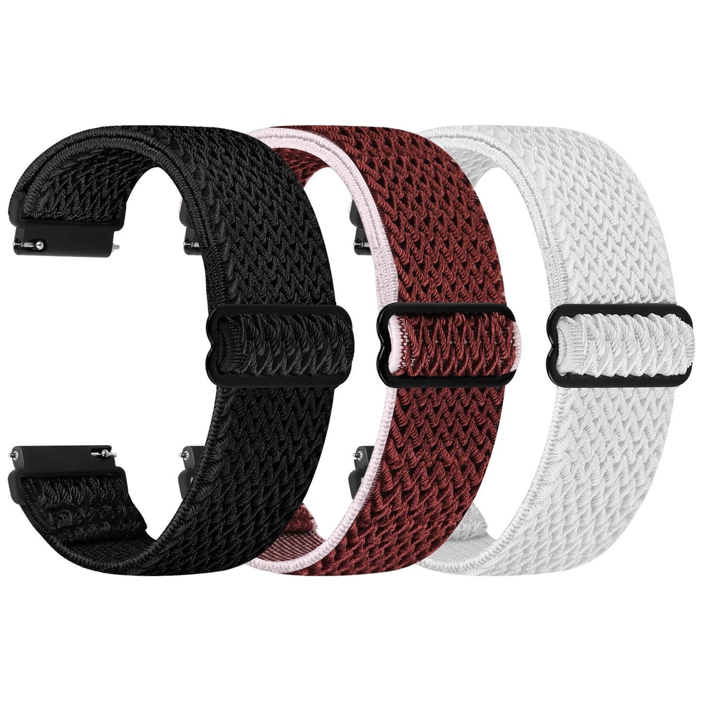 HOTTumpCez Quick Release Watch Band - Choice of Width -18mm 19mm 20mm 22mm 24mm Watch Bands, Solo Loop Adjustable Elastic Nylon Watch Straps Replacement Wristband for Men Women