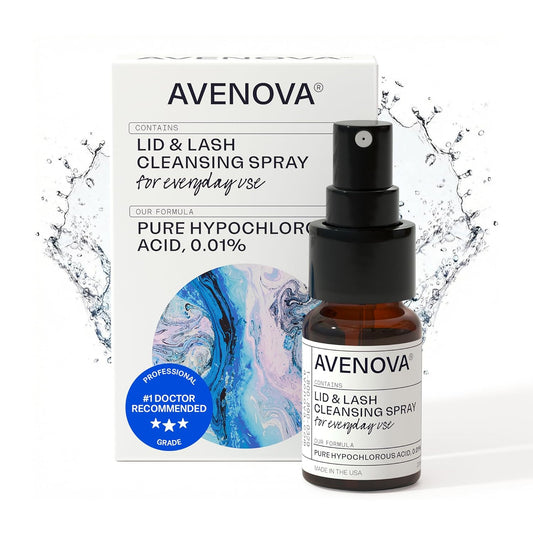 HOTAvenova Eyelid Spray Cleanser for Lid & Lash, 20 ml Bottle | Gentle Everyday Pure Hypochlorous Acid Spray for Eye Irritation