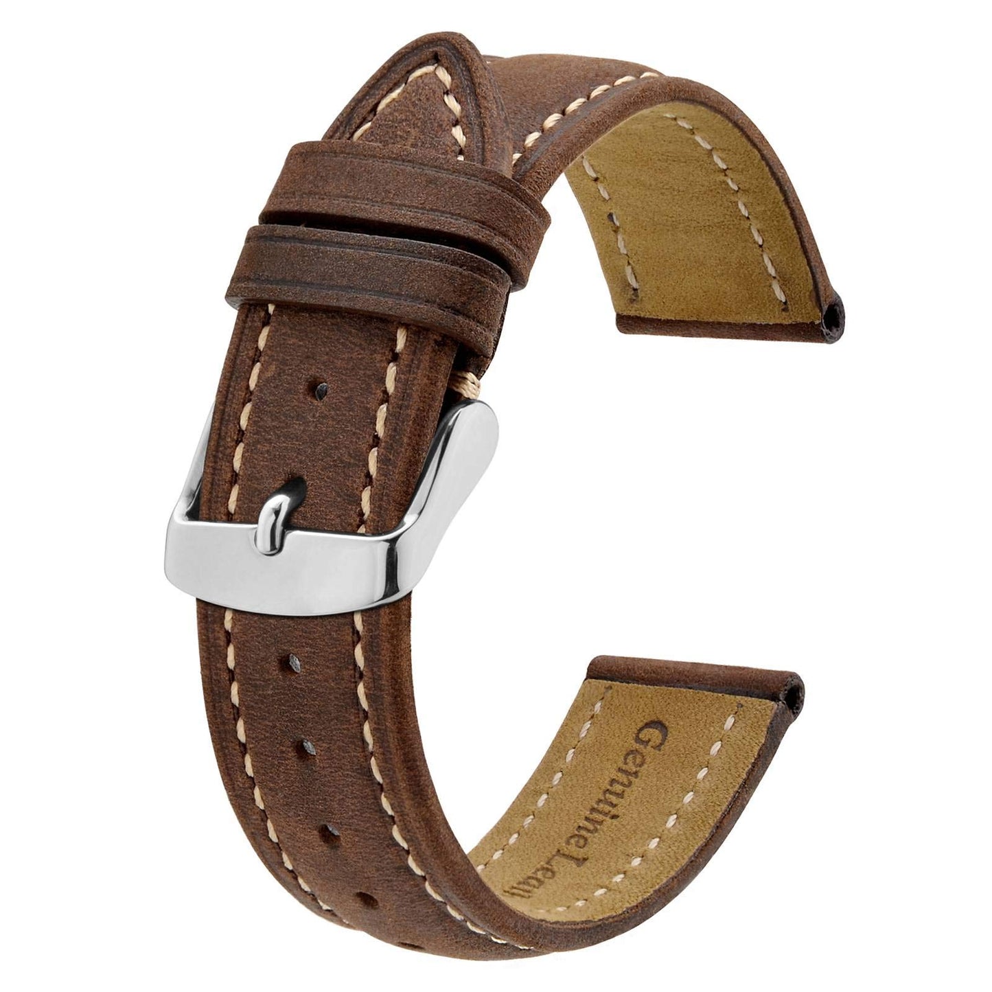 HOTBISONSTRAP Watch Strap, Vintage Leather Replacement Bracelet, Band Width-14mm 15mm 16mm 17mm 18mm 19mm 20mm 21mm 22mm 23mm 24mm