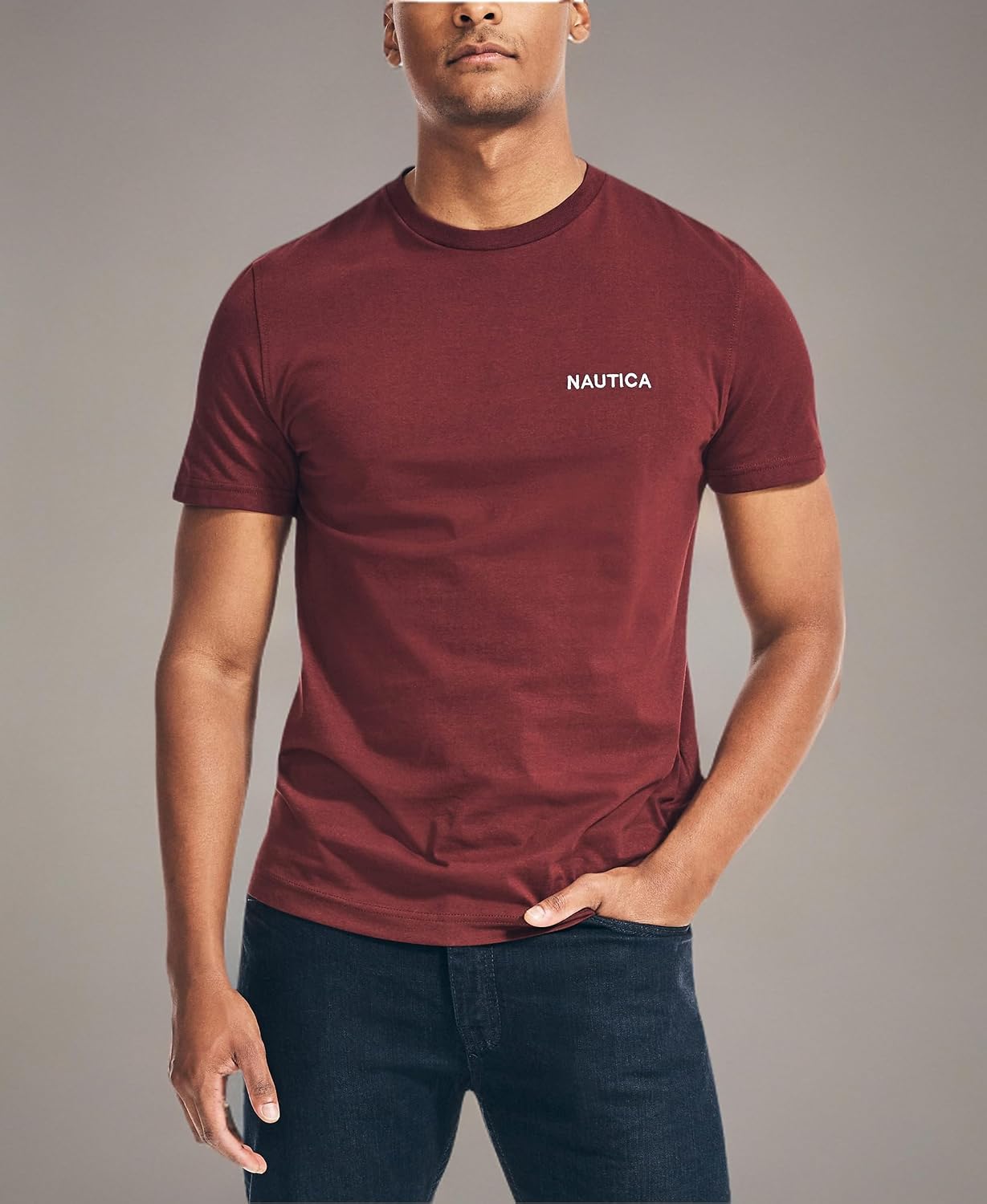 HOTNautica Men's Short Sleeve Solid Crew Neck T-Shirt Shirt