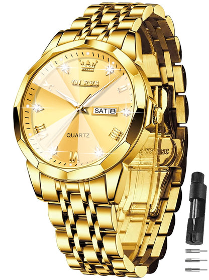 HOTOLEVS Men's Watch,Classic Silver Watches for Men, Waterproof Stainless Steel Roman Numbers Men's Watch Easy to Read