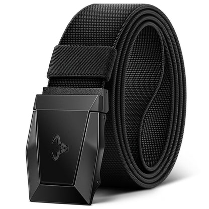 HOTBULLIANT Stretch Tactical Web Belt For Men-Trimmable 1.5"-Adjustable Fit | Smooth Sliding | Adjustable for Precise Fit | Tailored Size | Rugged Nylon for Heavy Duty, Hiking, Hunting
