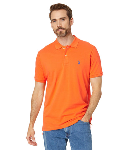 HOTU.S. Polo Assn. Men's Classic Polo Shirt, Two-Button Closure Pique Polo Shirt, Summer Fashion Golf Shirt | Two-Button Closure Pique Polo Shirt, Summer Fashion Golf Shirt