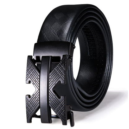 HOTDubulle Designer Mens Belts, Sliding Automatic Buckle Ratchet Dress Belt TOP Genuine Leather Strap Gifts