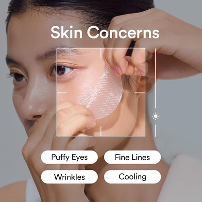 HOTAbib Vegan Collagen Eye Patches for Wrinkles & Fine Line with Jericho Rose Jelly & Peptides, 60 Count, Korean Skin Care