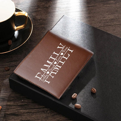 HOTCustom Photo Printing Wallet Personalized Engraved Leather Wallet Valentine's Father's Day Anniversary Gifts for Dad, Husband, Son, Groomsmen, Boyfriend