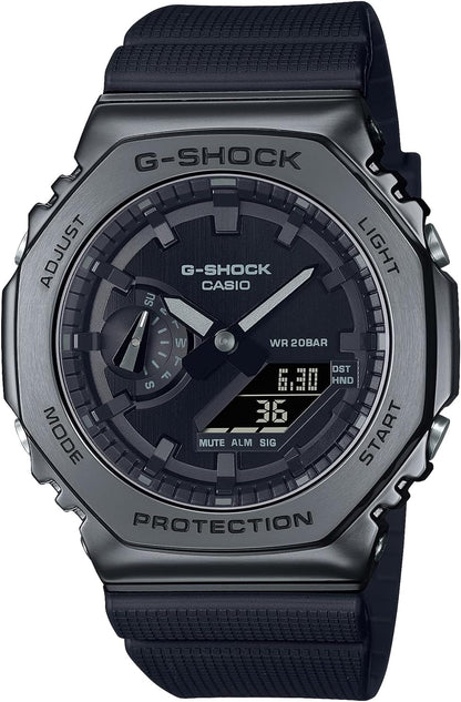 HOTCasio GM-2100BB-1AJF [G-Shock (G-Shock) Metal Covered Series Blackout] Watch Imported from Japan Feb 2023 Model, Black, Mens, Black, Modern