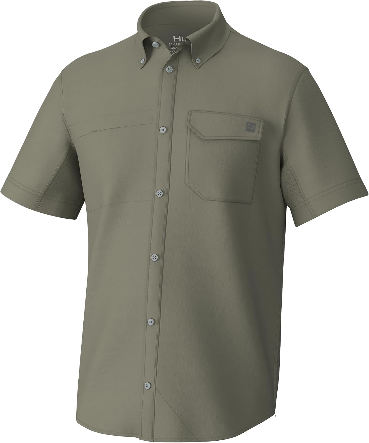 HOTHUK Men's Tide Point Kc Scott Original Artwork Short Sleeve Shirt, Fishing Button Down