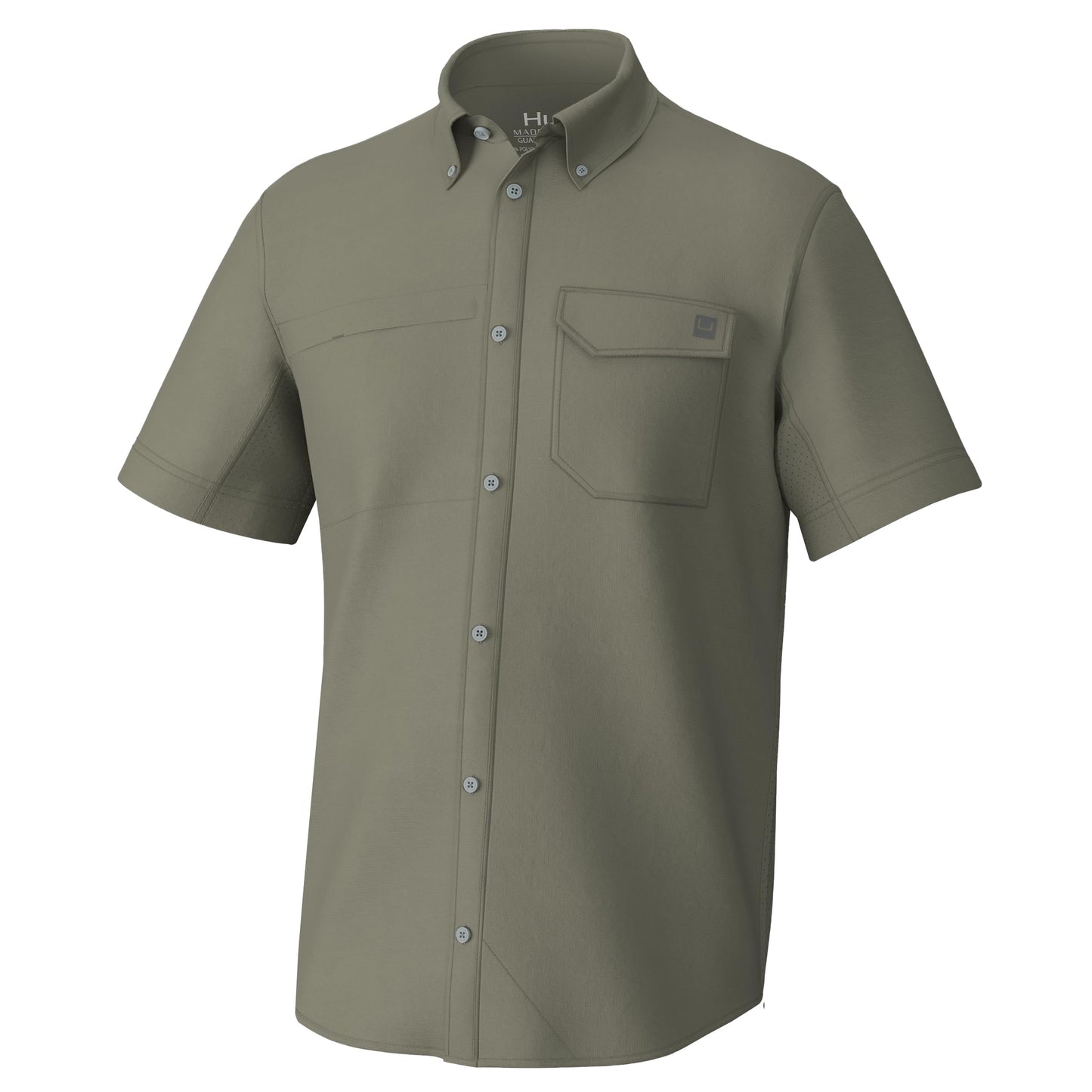 HOTHUK Men's Tide Point Kc Scott Original Artwork Short Sleeve Shirt, Fishing Button Down