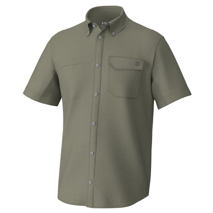 HOTHUK Men's Tide Point Kc Scott Original Artwork Short Sleeve Shirt, Fishing Button Down