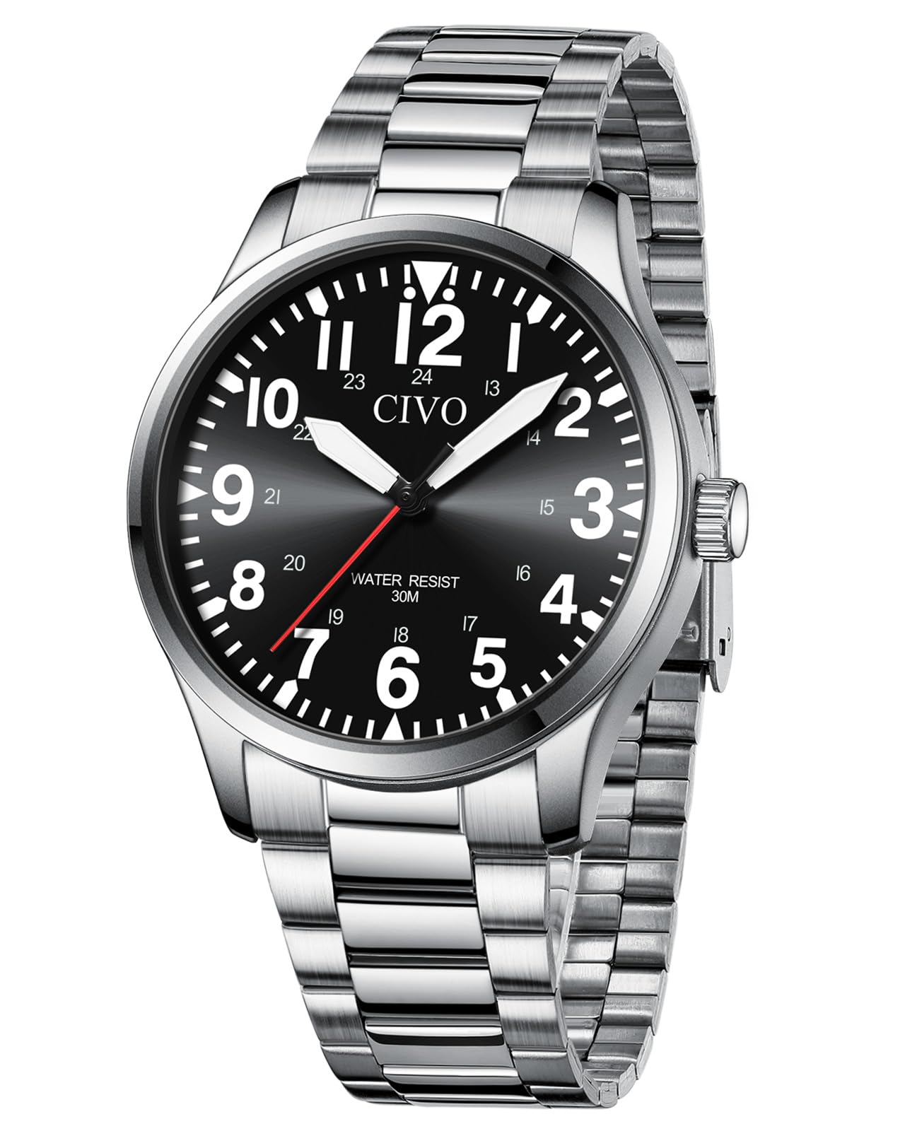 HOTCIVO Military Watch for Men Waterproof: Analog Mens Watches Classic- Field Wrist Watches for Man
