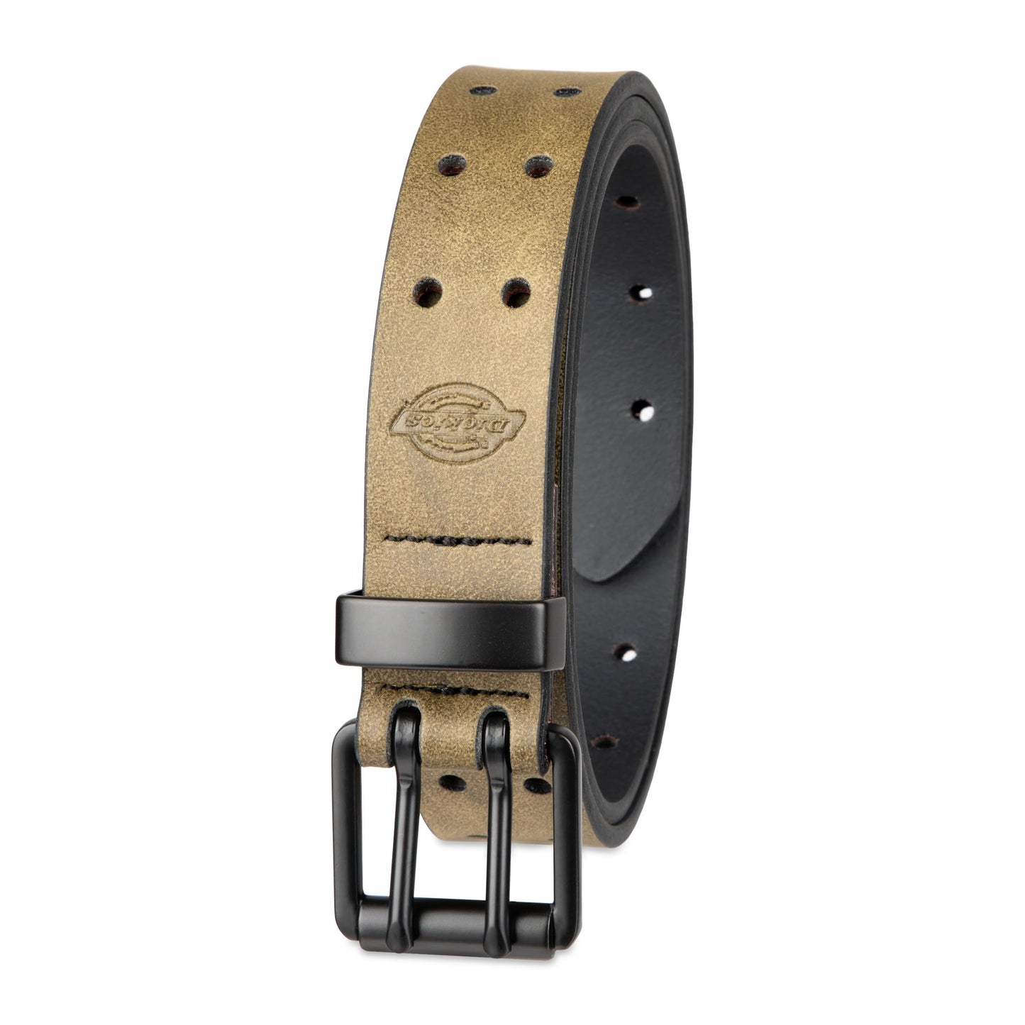 HOTDickies Men's Double Prong Leather Work Belt – Fully Adjustable, Regular & Big and Tall Sizes