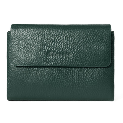 HOTBifold Wallet for Women Genuine Leather, [Large Capacity] [Magnetic Closure] Female Ladies Wallet Card Holder with ID Window, Zipper Coin Pockets (Burgundy)