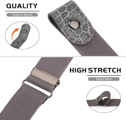 HOT3 Pieces No Buckle Elastic Stretch Belts for Men and Women, Comfortable Invisible Belts for Jeans Pants