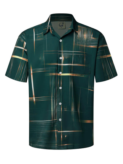 HOTHardaddy Men's Hawaiian Shirt Short Sleeves Printed Button Down Summer Beach Casual Shirts