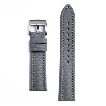 HOTAnchor Strap Co | Classic Sailcloth Watch Strap | Marine-Grade Outer + Caoutchouc Rubber Lining | Water-Resistant | Brushed 316L Stainless Steel Buckle | Fits 6.25–8.25in Wrists