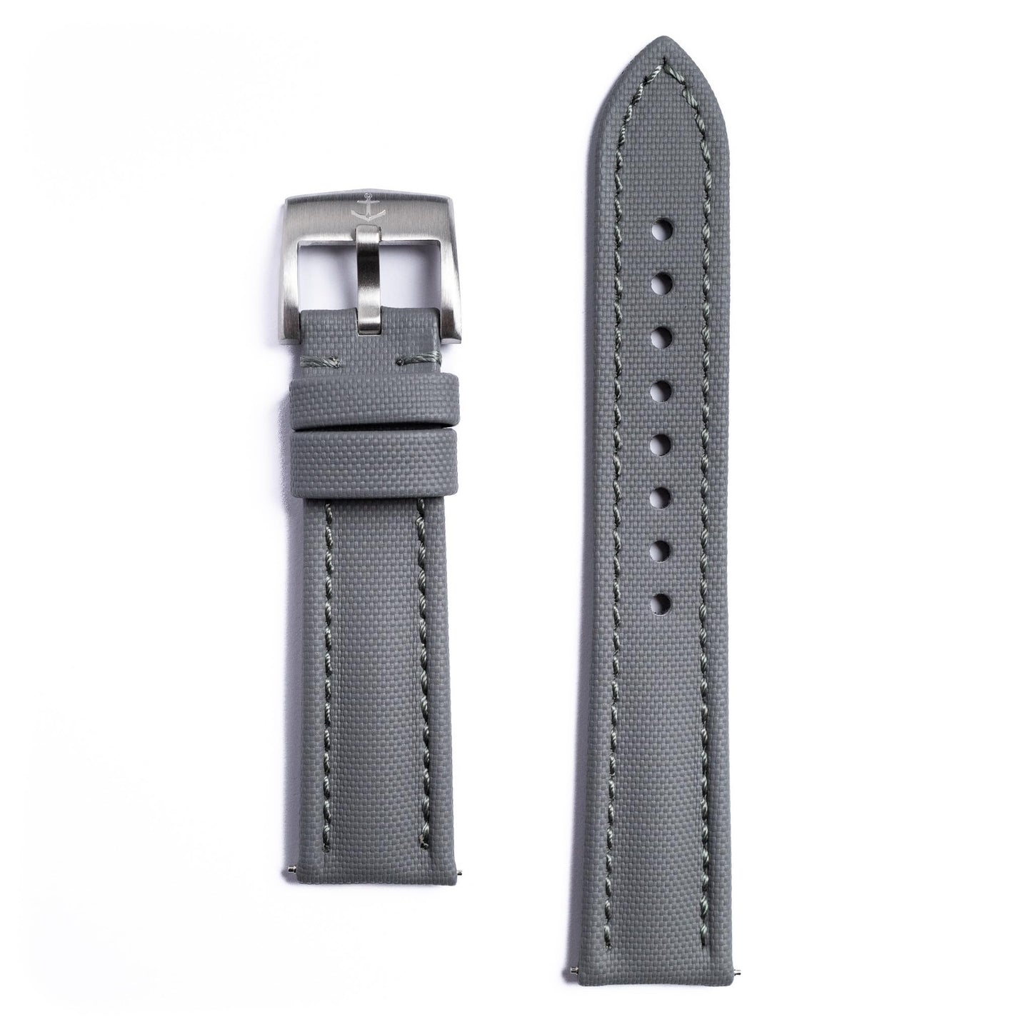 HOTAnchor Strap Co | Classic Sailcloth Watch Strap | Marine-Grade Outer + Caoutchouc Rubber Lining | Water-Resistant | Brushed 316L Stainless Steel Buckle | Fits 6.25–8.25in Wrists